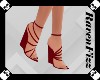 Red Strappy Wedge Sandal