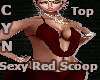 Sexy Red Scoop Top