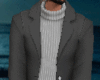 Gray Coat + Sweater