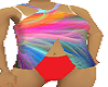 swimsuit rainbow & red