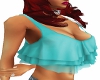 Sexy Frilled Top / Teal