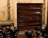 mahogany wicker bookcase