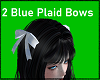 BB Blue Plaid Hair Bow