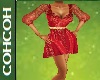 Red Satin Party Dress