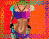 ♕Plaid rainbow bikini