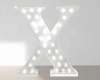 Anim White Glit Letter X
