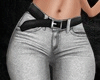 Grey Belt Capri Pants
