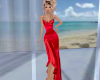 Ruby Red Silk Dress