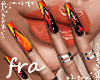 Nails neon orange ely