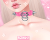 Spiked Choker Pink
