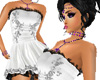 White/Black Frilly Dress