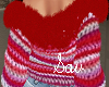 Sweater/Fur Jacket-Berry
