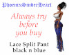 Lace Split Pants blk/blu