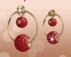 Channe red earrings