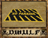 No Parking Asphalt Sign