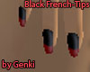 [Genki] Black+Red Nails
