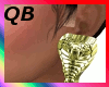 Q~Gold Cobra Earrings