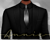 Black Suit Silver Tie +