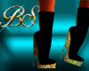 [BS]boots black&gold