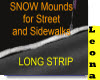 Strip of snow sidewalks 