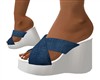 DENIM Wedge Sandals