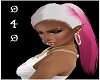 PINK & WHITE PONYTAIL