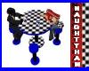 (N) Checker Table Blue