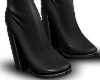 Leather & lace boots