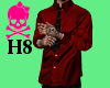 !H8 *Shirt&Tie*Red*
