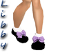 purple bow doll shoes