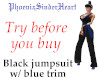 Blck jumpsuit blue frill