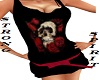 Red roses + skull dress