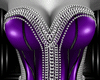 b purple chain corset