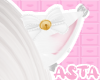 A. White cat ears