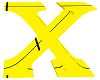 letter X yellow
