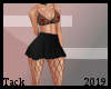 Black fishnet mini skirt
