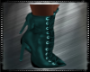 Teal Leather Stiletto Bo