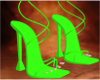 Neon Green Strappy Heels