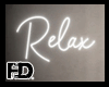 FD Relax Neon Sign White