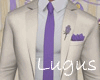 Purple Cream top w/Tie