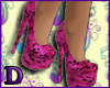 D Pink Floral Shoes