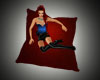 Red lounge pillow 2p