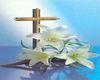 Easter Lillies and Cross