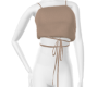 Fur Crop Top Brown