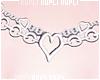 $K Heart Chain Choker