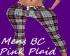BC Mens Pink Plaid