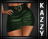 }KR{ Leather skirt green