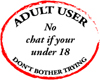 Adult user 18+, clear