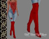 Red Knee High Boots