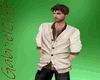Beige Crocht Jckt  Shirt